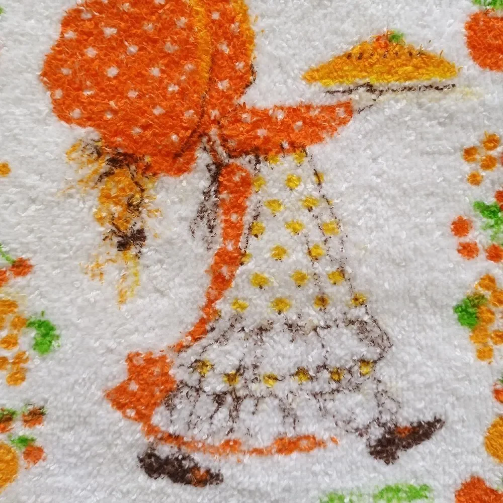 Holly Hobbie style washcloth